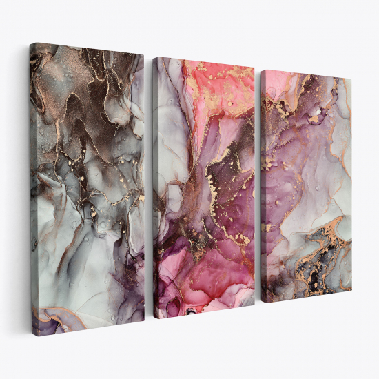 Triptych Canvas Prints - Marble effect