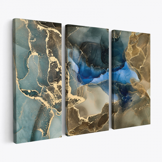 Triptych Canvas Prints - Marble effect