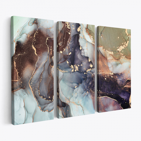 Triptych Canvas Prints - Marble effect