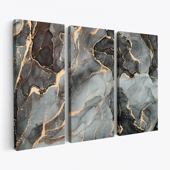 Triptych Canvas Prints - Marble effect