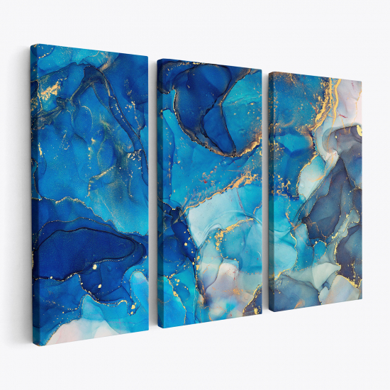 Triptych Canvas Prints - Marble effect