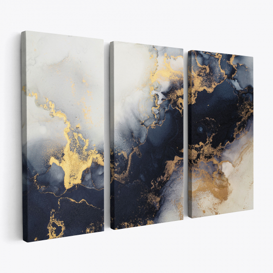 Triptych Canvas Prints - Marble effect