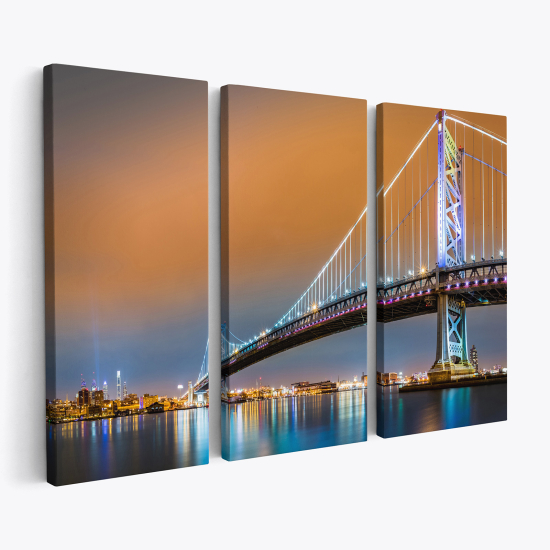 Triptych Canvas Prints - New York Bridge