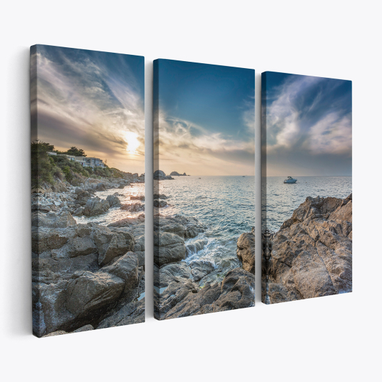 Triptych Canvas Prints - Ocean Sea View