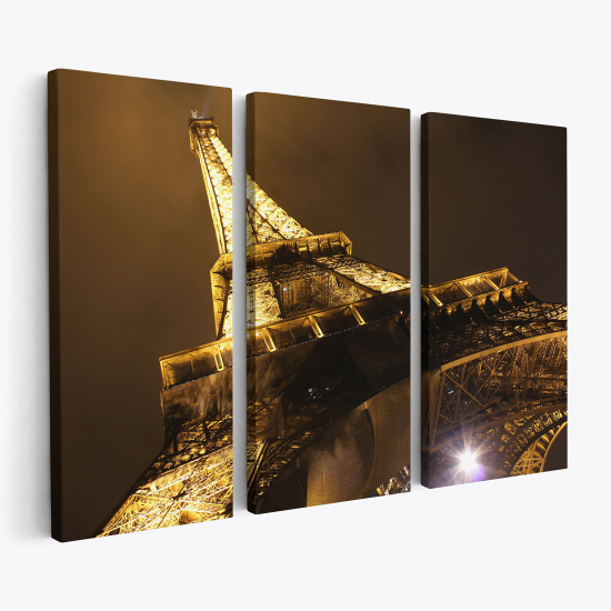 Triptych Canvas Prints - Paris Eiffel Tower