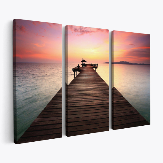 Triptych Canvas Prints - Pontoon