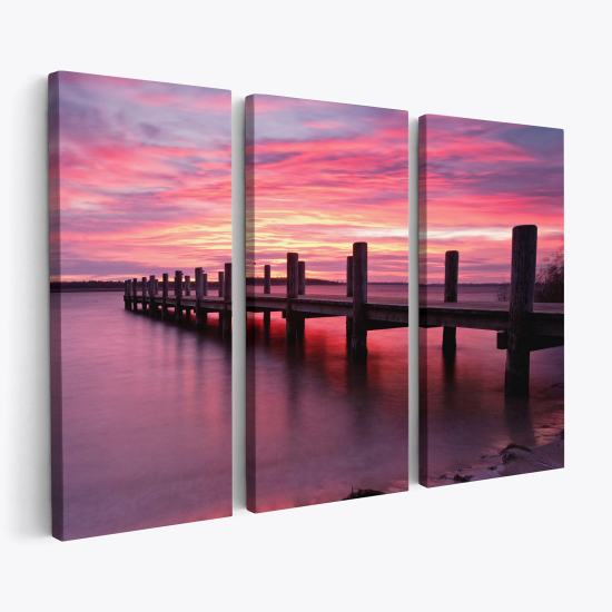 Triptych Canvas Prints - Pontoon