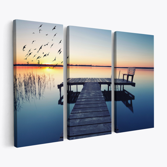 Triptych Canvas Prints - Pontoon