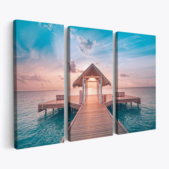 Triptych Canvas Prints - Pontoon