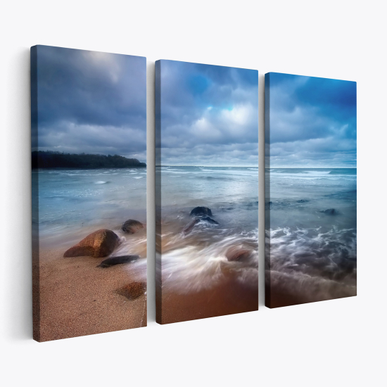 Triptych Canvas Prints - Sea View