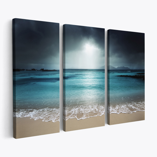 Triptych Canvas Prints - Sea View