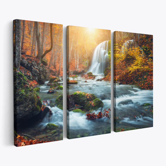 Triptych Canvas Prints - Waterfall