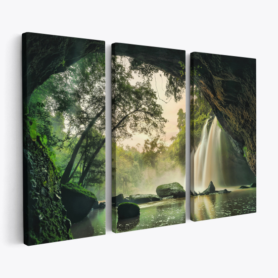 Triptych Canvas Prints - Waterfall