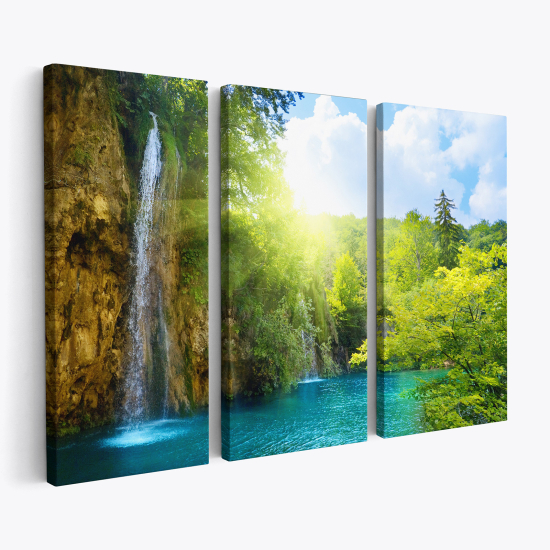 Triptych Canvas Prints - Waterfalls