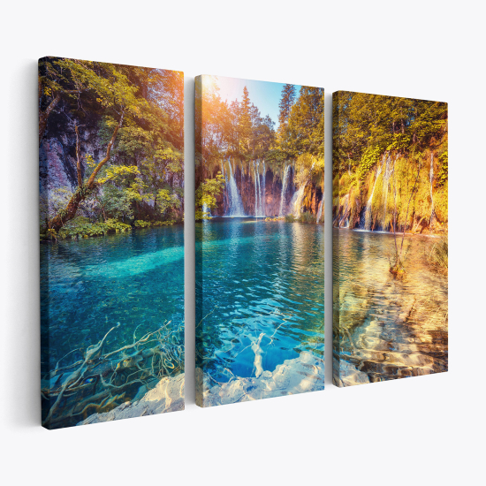 Triptych Canvas Prints - Waterfalls