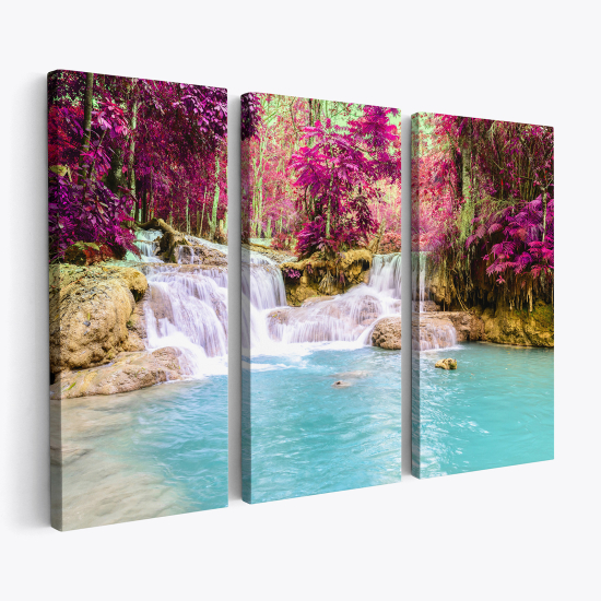 Triptych Canvas Prints - Waterfalls