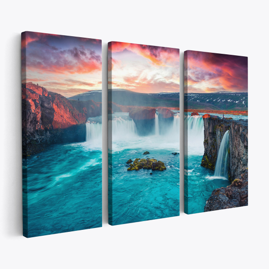 Triptych Canvas Prints - Waterfalls