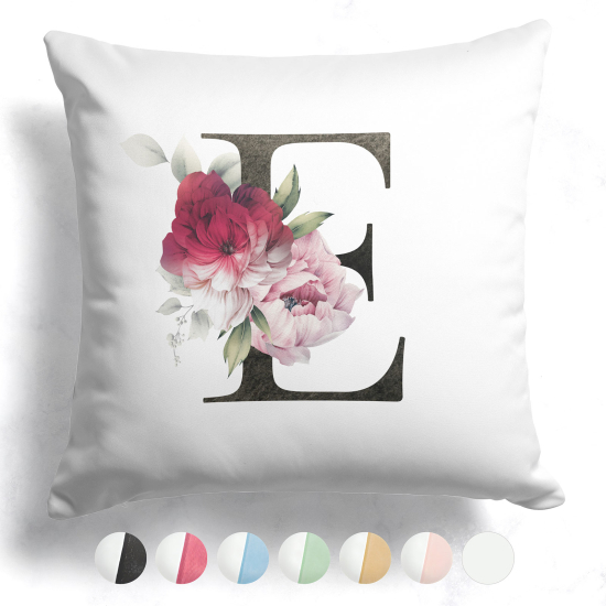 Two-Tone Monogram Pillow - E