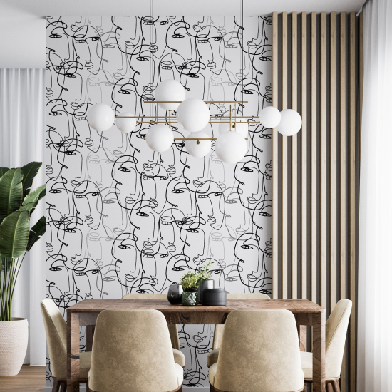 Wall Mural - Wallpaper - Abstract Faces