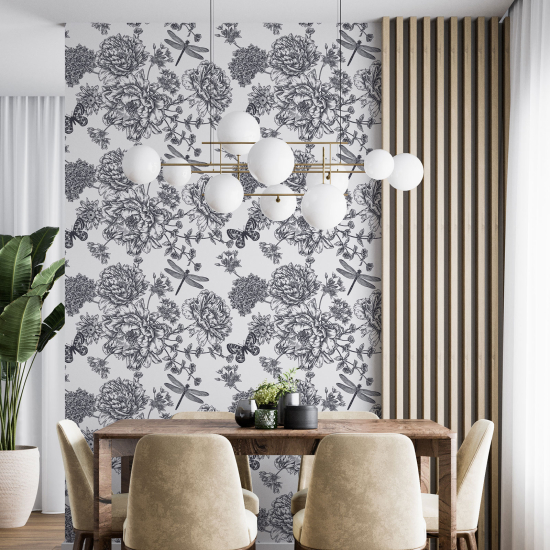 Wall Mural - Wallpaper - Floral pattern