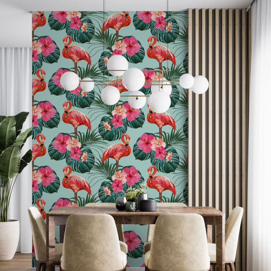 Wall Mural - Wallpaper - Pink Flamingos