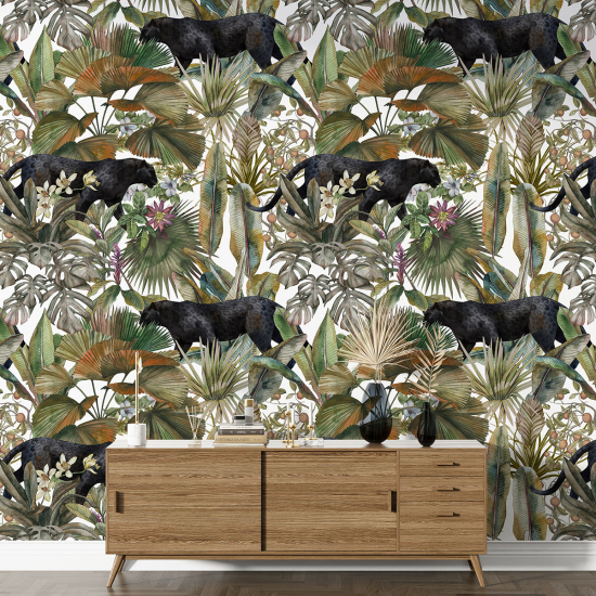 XL Wall Mural - Wallpaper - Black Panthers