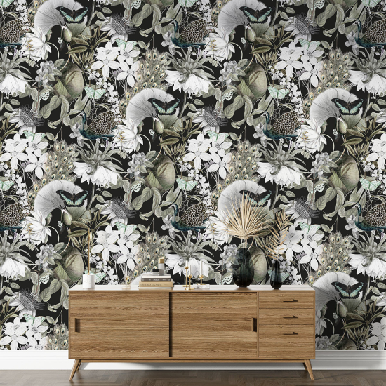 XL Wall Mural - Wallpaper - Butterfly Flowers