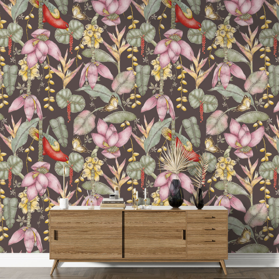 XL Wall Mural - Wallpaper - Floral pattern