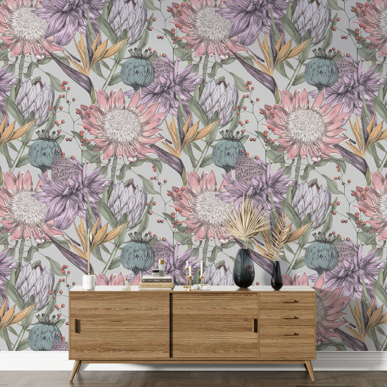 XL Wall Mural - Wallpaper - Floral pattern