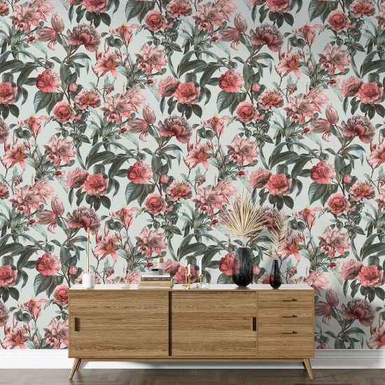 XL Wall Mural - Wallpaper - Floral pattern