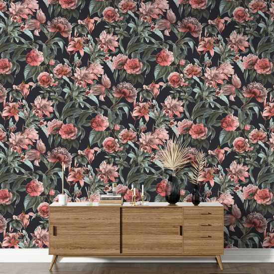 XL Wall Mural - Wallpaper - Floral pattern