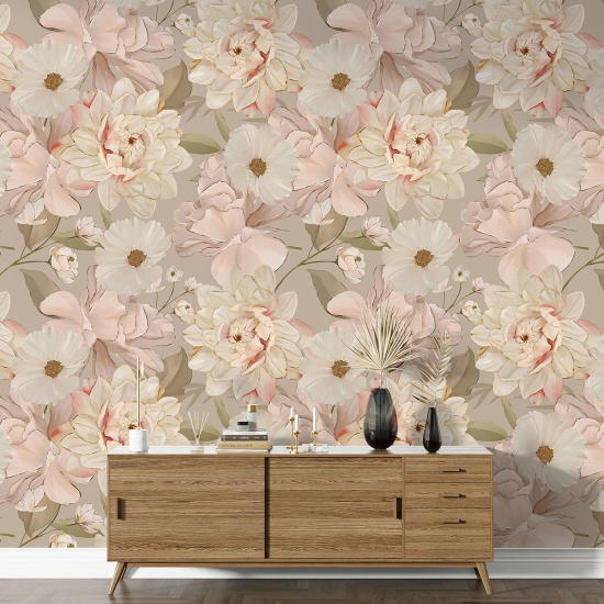 XL Wall Mural - Wallpaper - Floral pattern