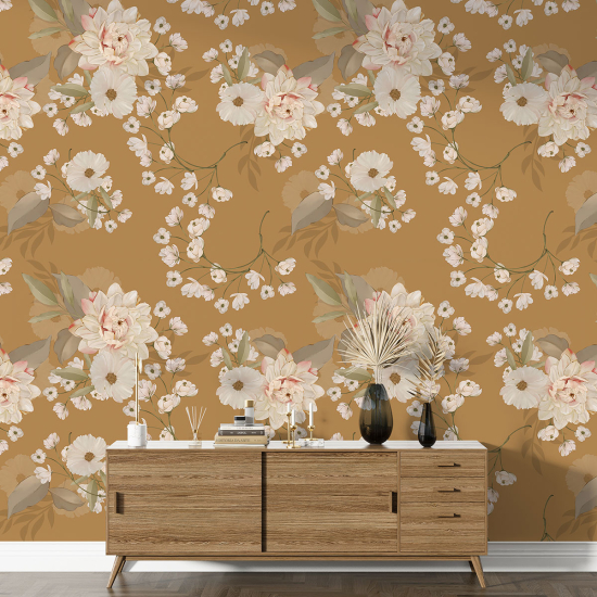 XL Wall Mural - Wallpaper - Floral pattern