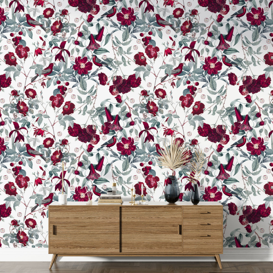 XL Wall Mural - Wallpaper - Floral pattern