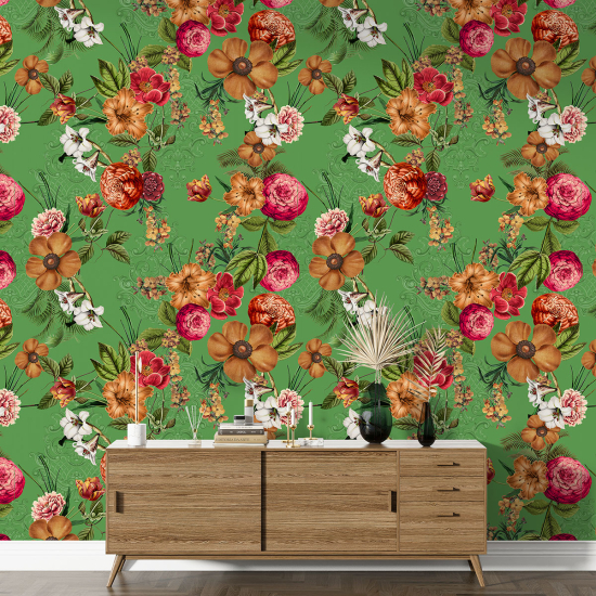 XL Wall Mural - Wallpaper - Floral pattern