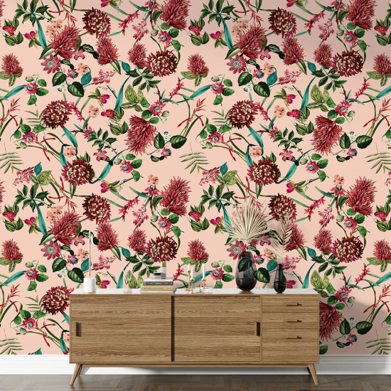 XL Wall Mural - Wallpaper - Floral pattern