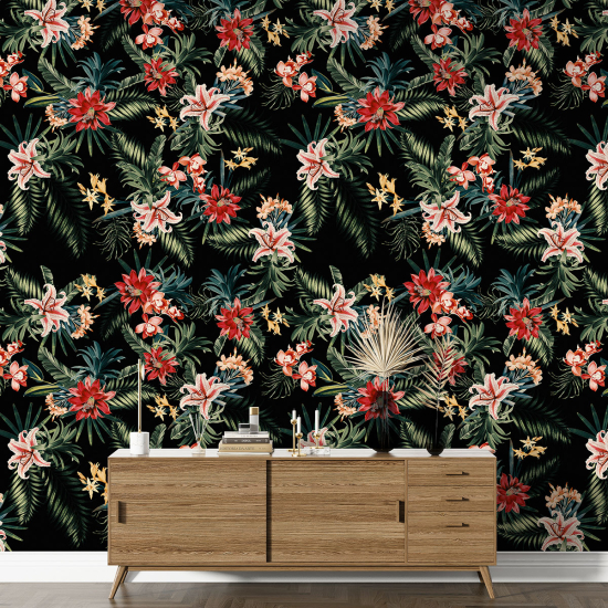 XL Wall Mural - Wallpaper - Floral pattern