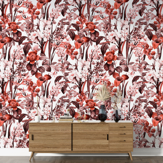 XL Wall Mural - Wallpaper - Floral pattern