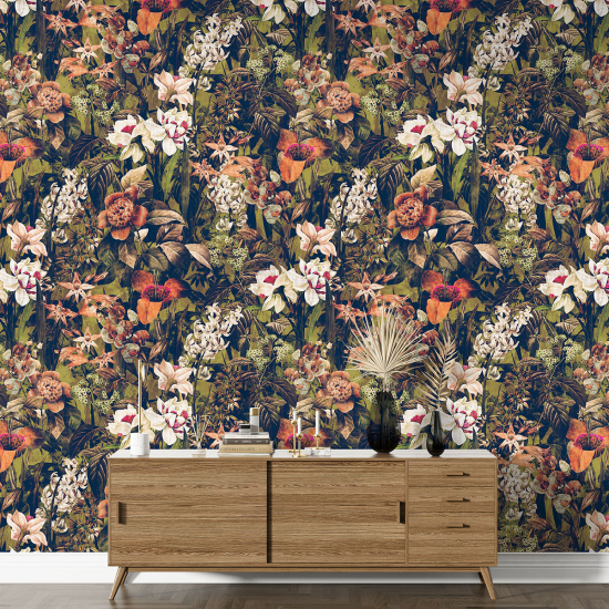 XL Wall Mural - Wallpaper - Floral pattern