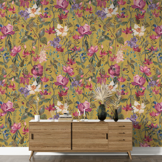 XL Wall Mural - Wallpaper - Floral pattern