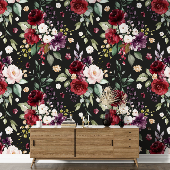 XL Wall Mural - Wallpaper - Floral pattern