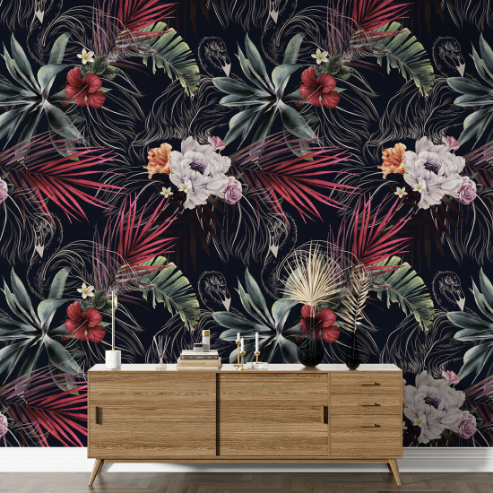 XL Wall Mural - Wallpaper - Floral pattern