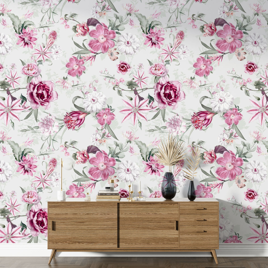 XL Wall Mural - Wallpaper - Floral pattern