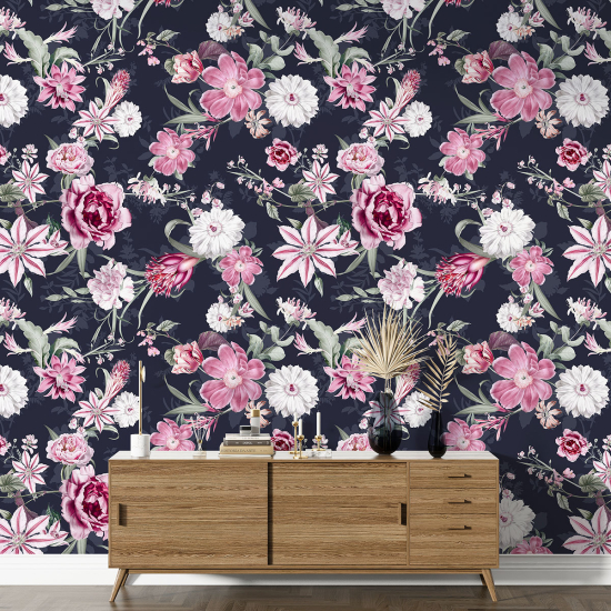 XL Wall Mural - Wallpaper - Floral pattern