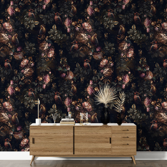 XL Wall Mural - Wallpaper - Floral pattern