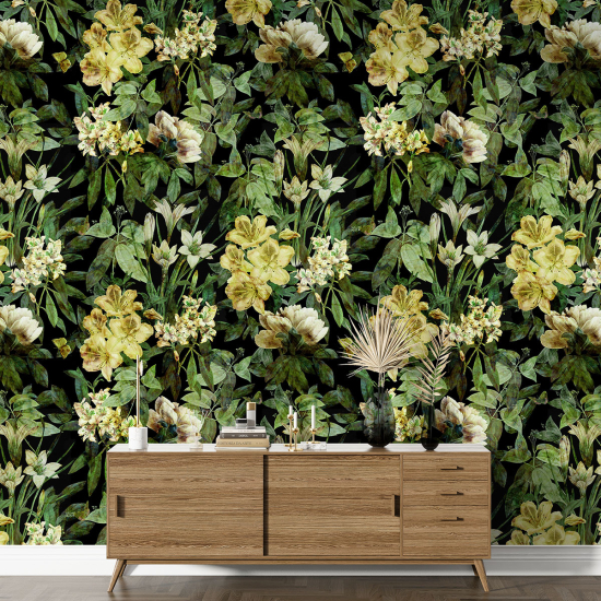 XL Wall Mural - Wallpaper - Floral pattern