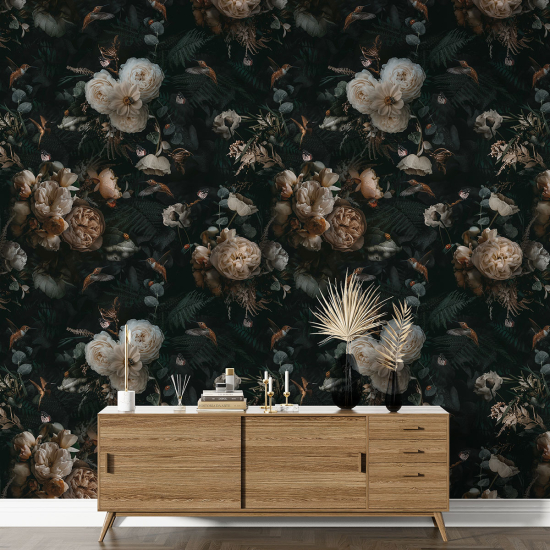 XL Wall Mural - Wallpaper - Floral pattern