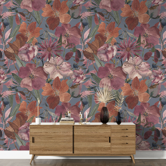 XL Wall Mural - Wallpaper - Floral pattern