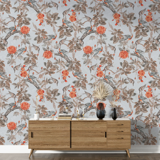 XL Wall Mural - Wallpaper - Floral pattern