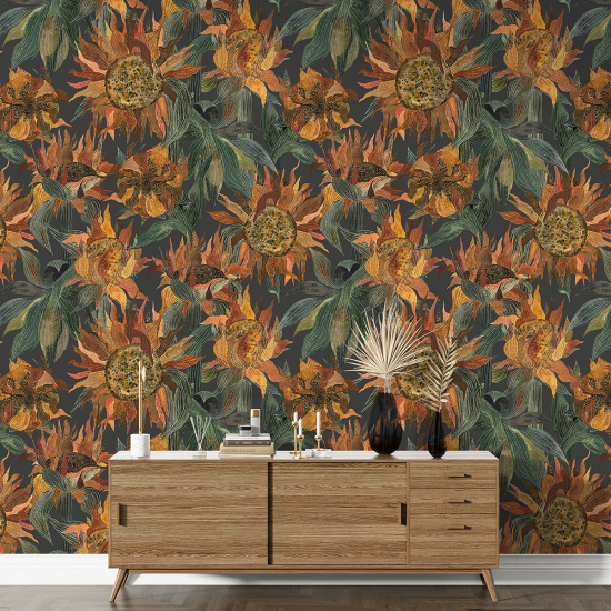 XL Wall Mural - Wallpaper - Floral pattern